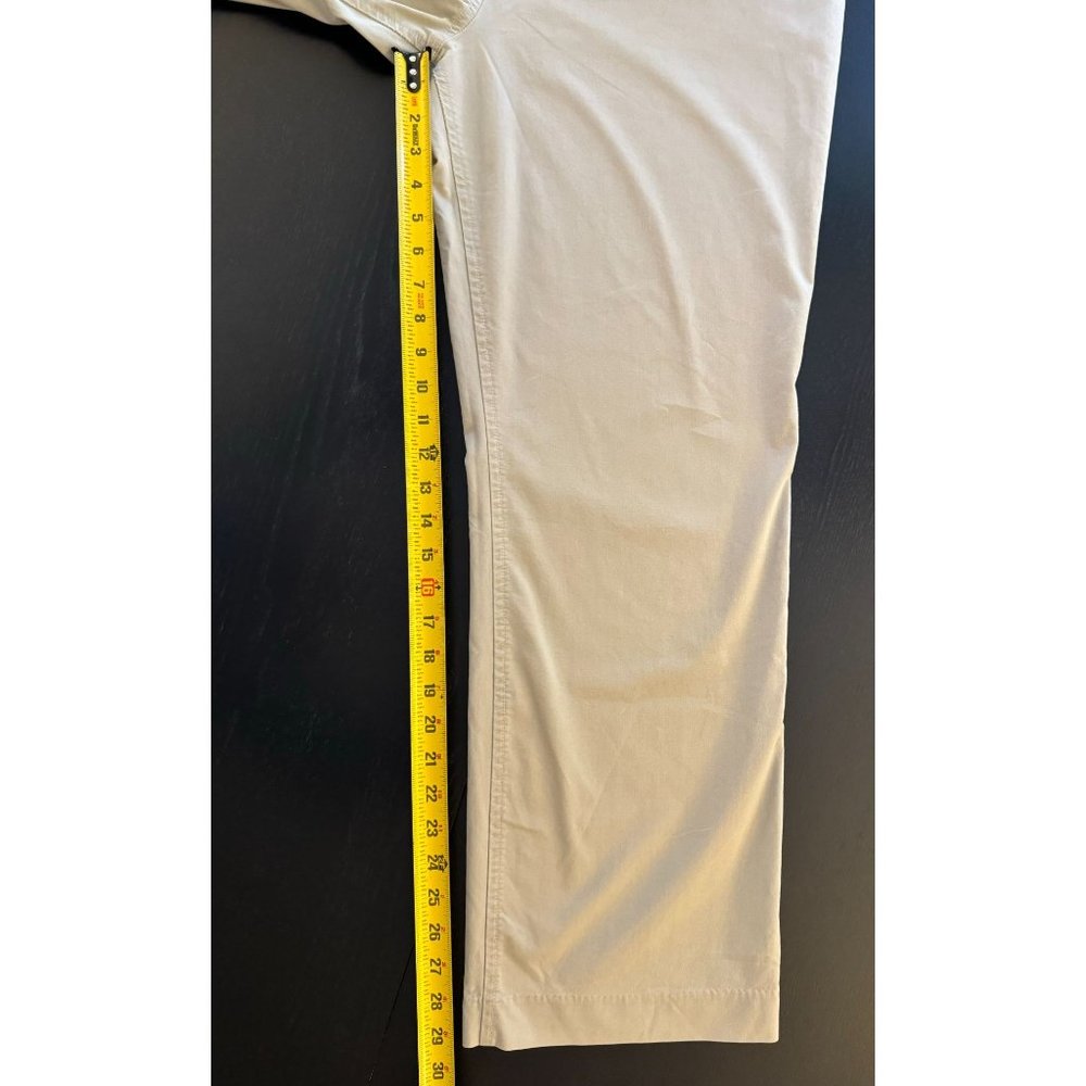 Liz Lange Maternity Khaki Pants Womens Size 16 Beige Elastic Stretch Waist Cargo - Picture 6 of 7